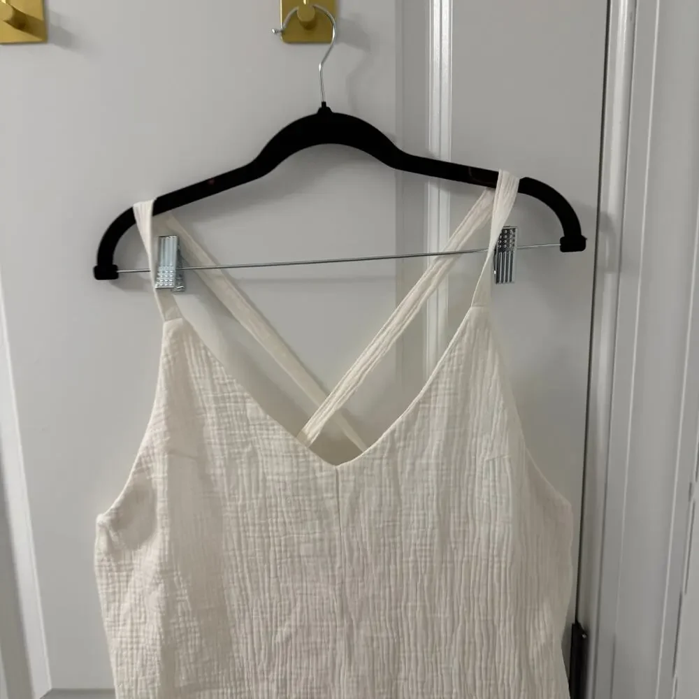 NWOT $148 SELF CONTRAST Gauzy Textured Romper Large
